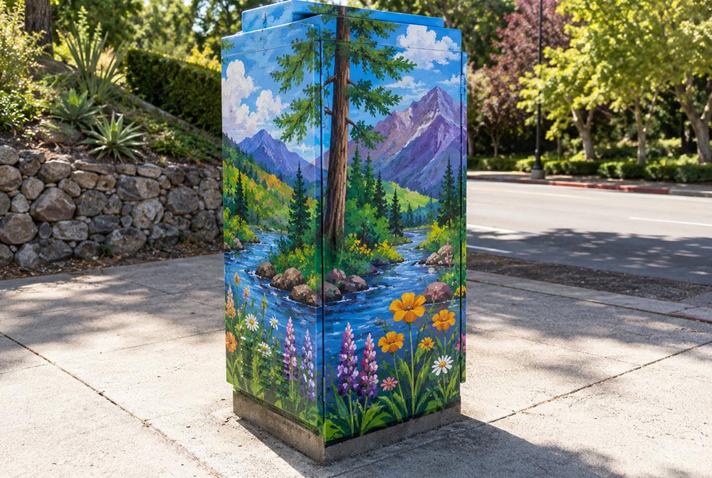 Rotary Club Utility Box Painting 11
